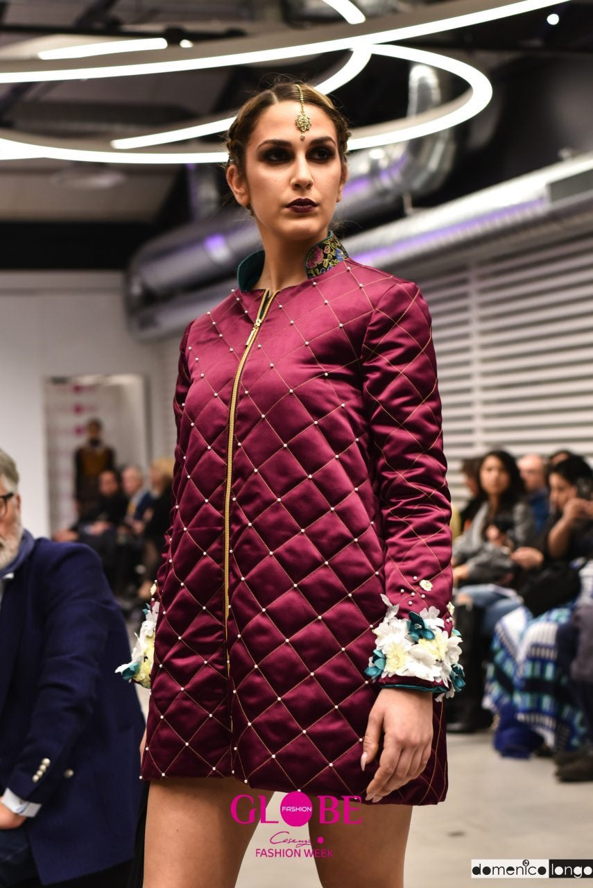 Sameera Quilted Jacket (includes shorts and stole)