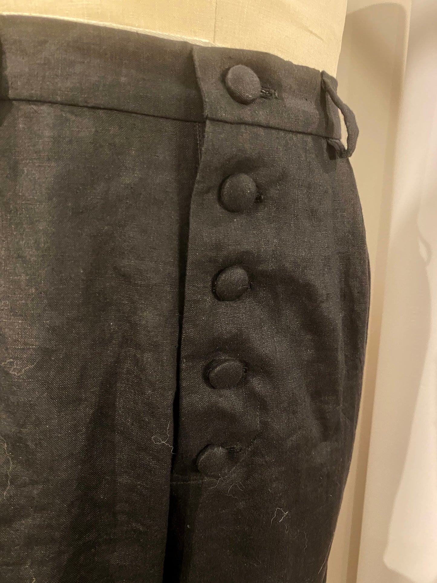 Black Linen Modular Pant