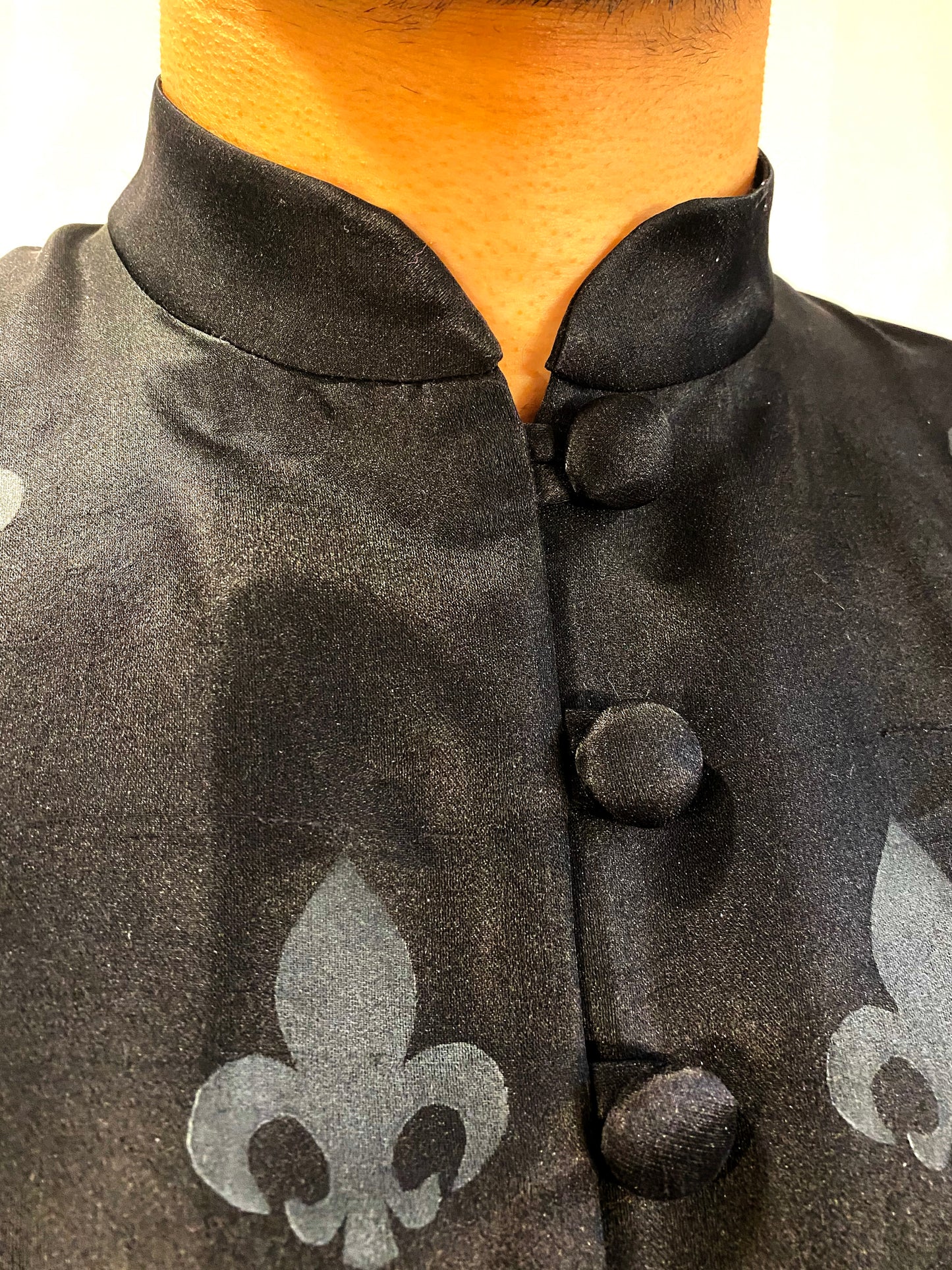 Fleur-de-lis Oversized Silk Shirt