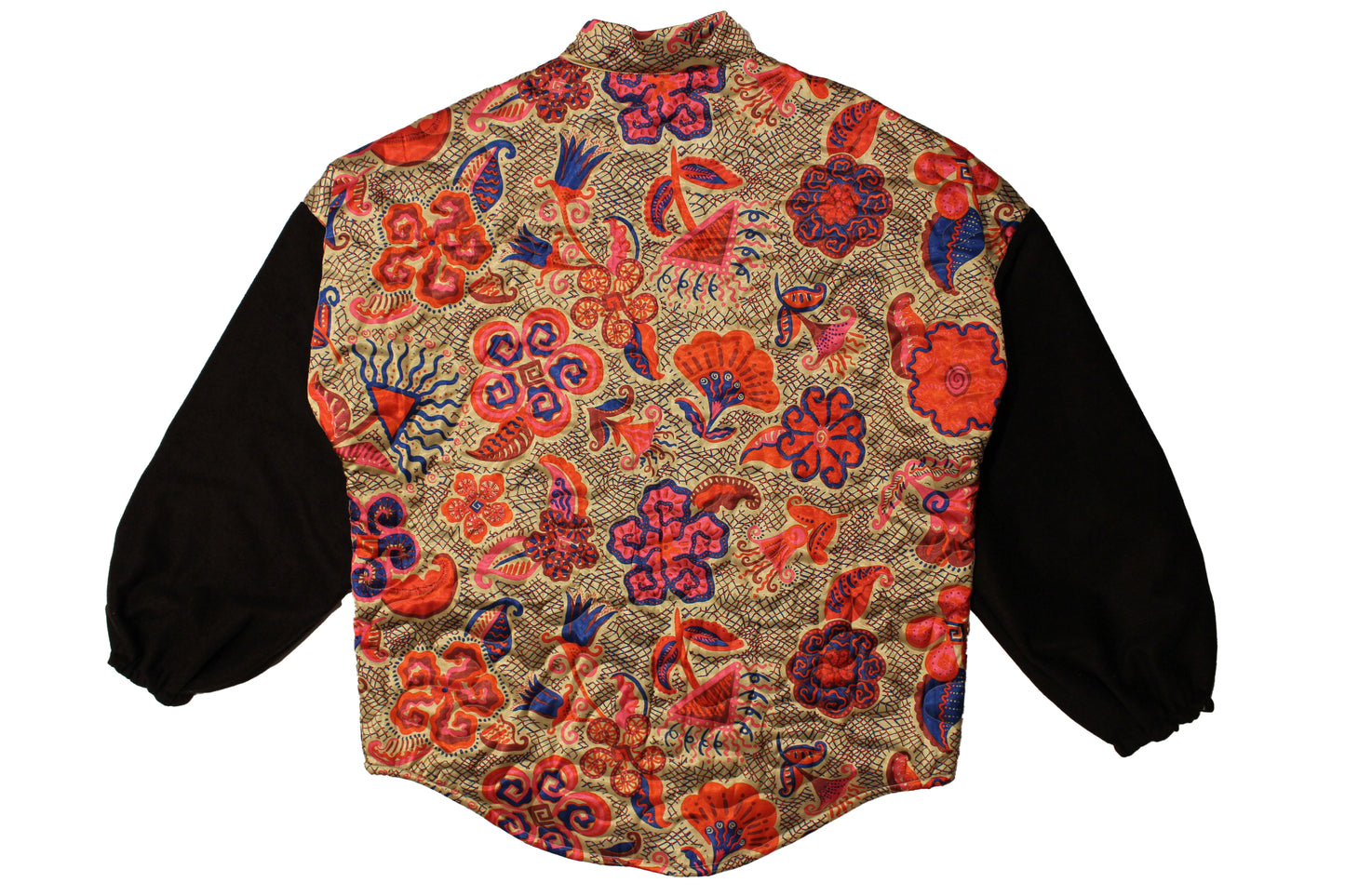 Warm Floral + Maroon Fabric