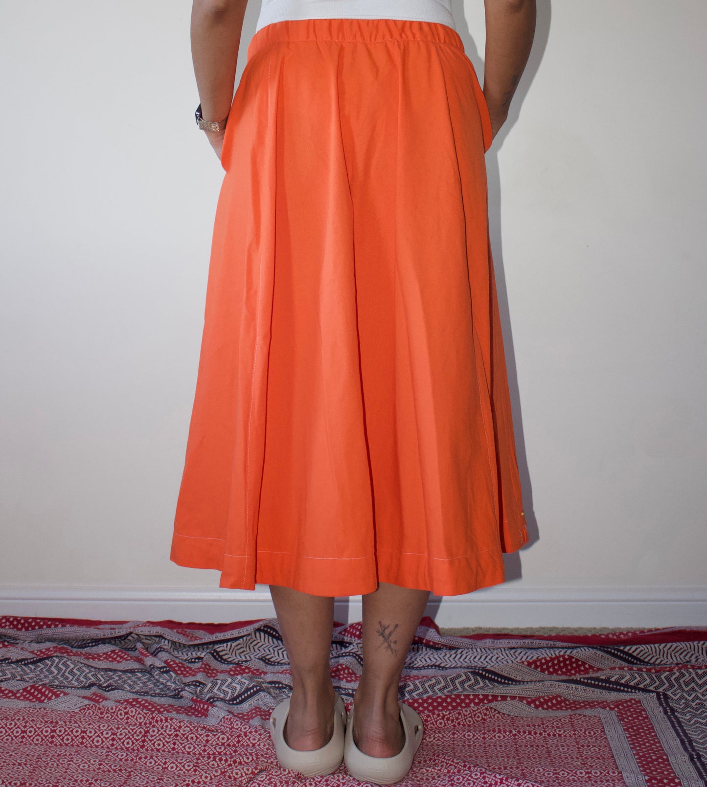 Bright Orange Modular Circle Skirt