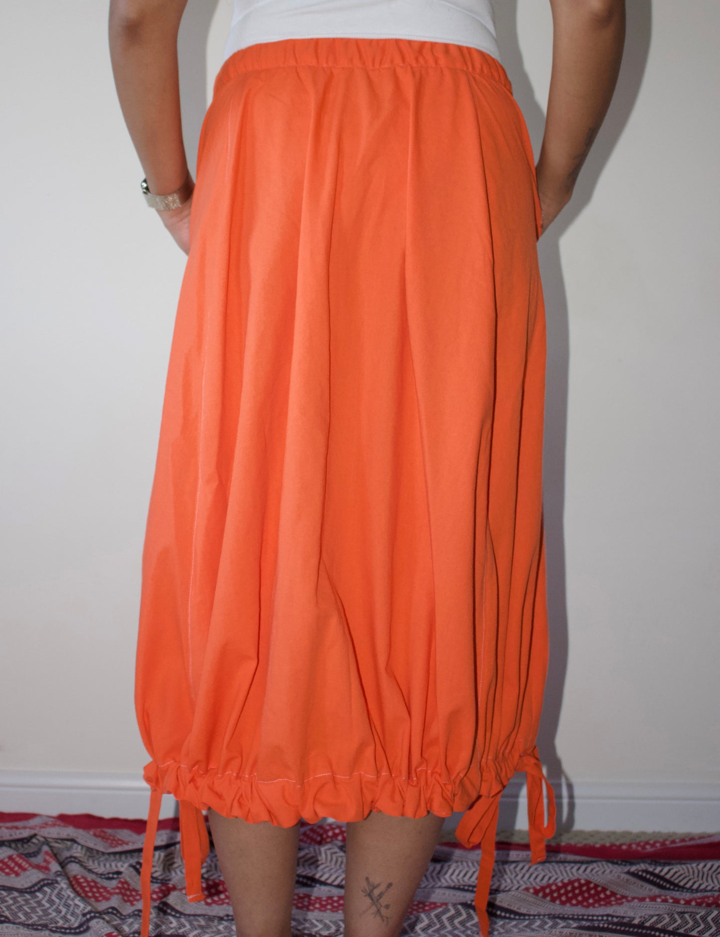 Bright Orange Modular Circle Skirt