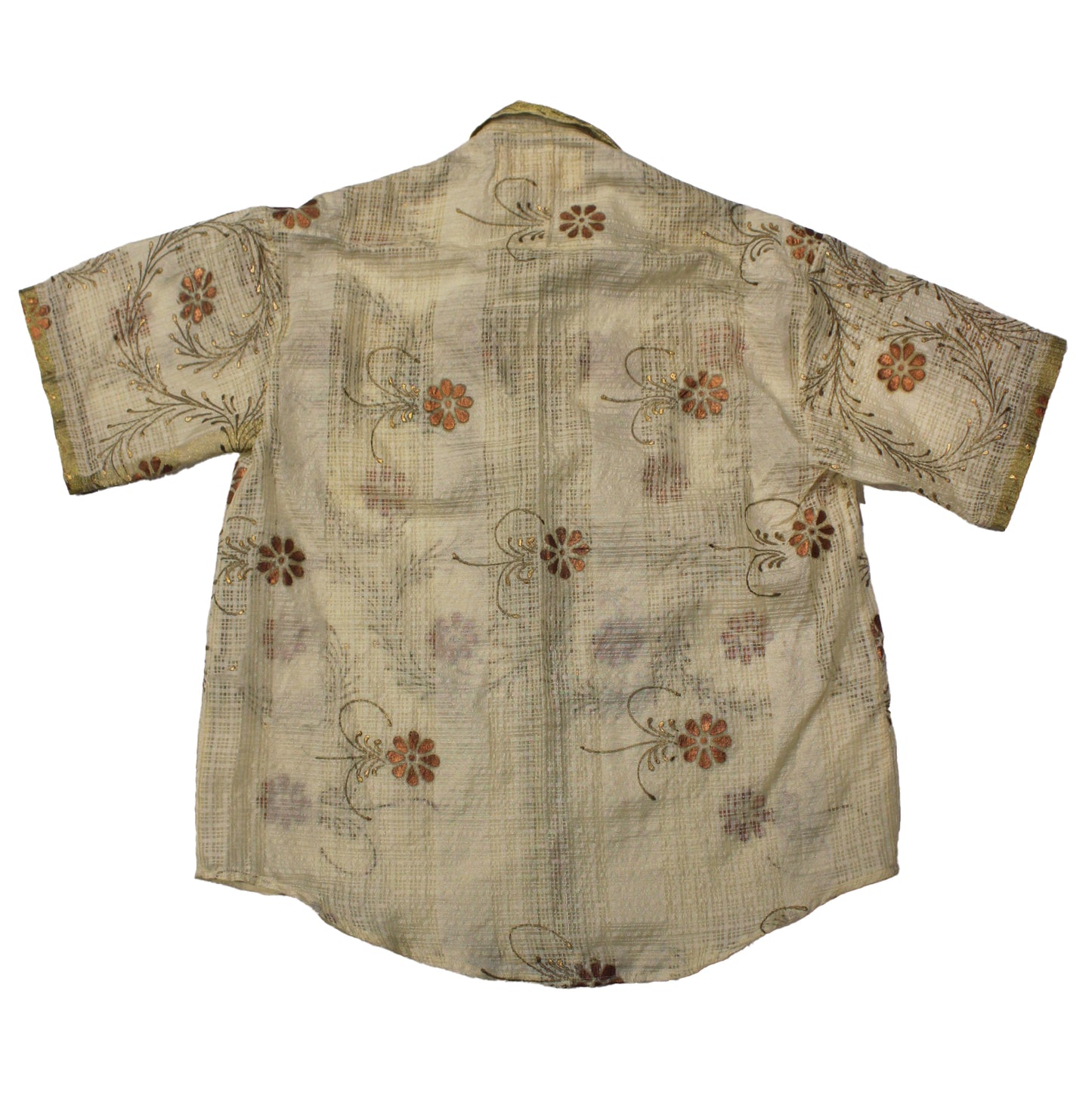 Akshara Shirt - Metallic + Cream Size 4