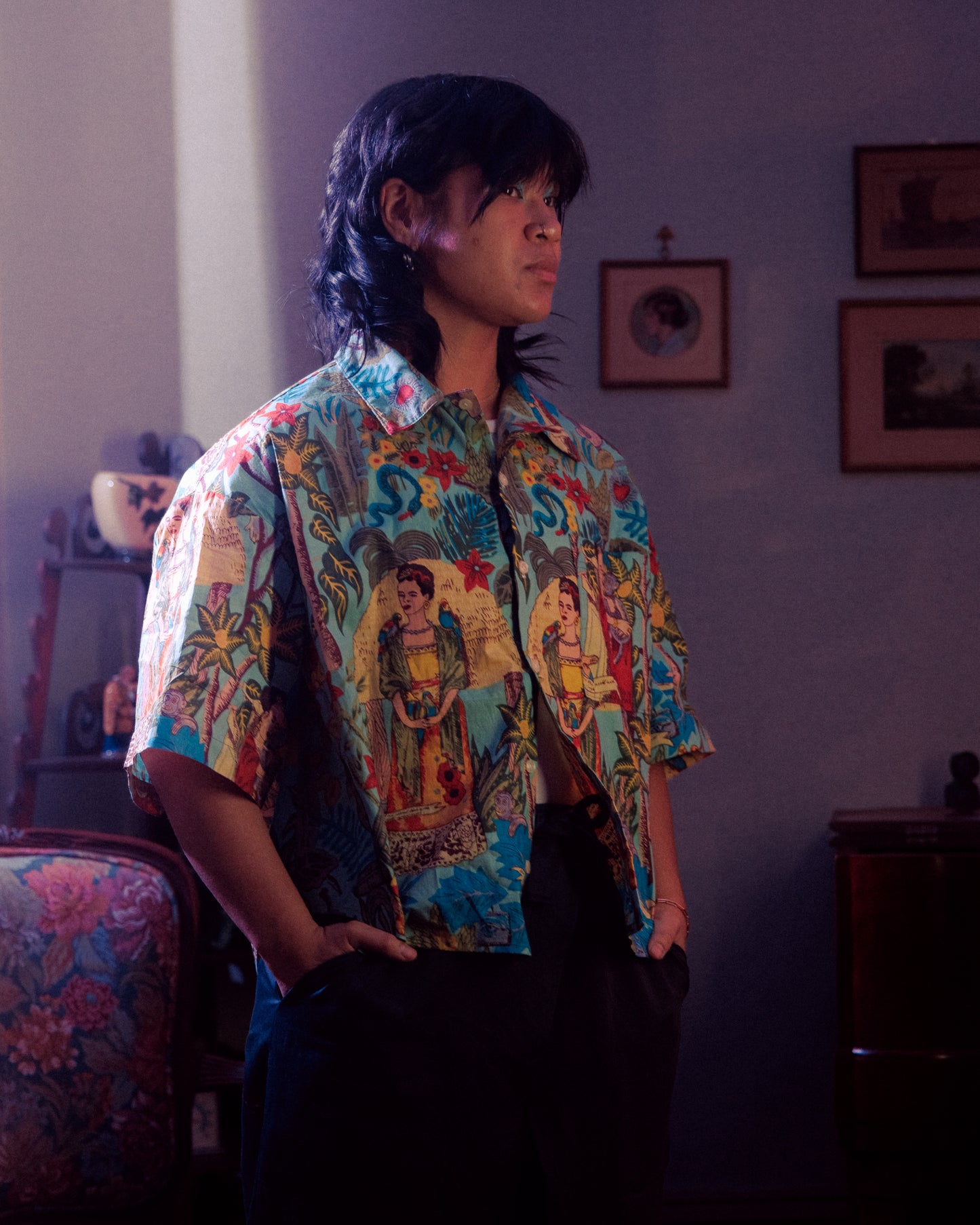 Akshara Shirt - Metallic + Cream Size 4