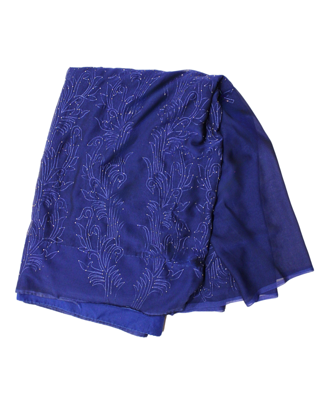 Cobalt Blue Beaded Fabric