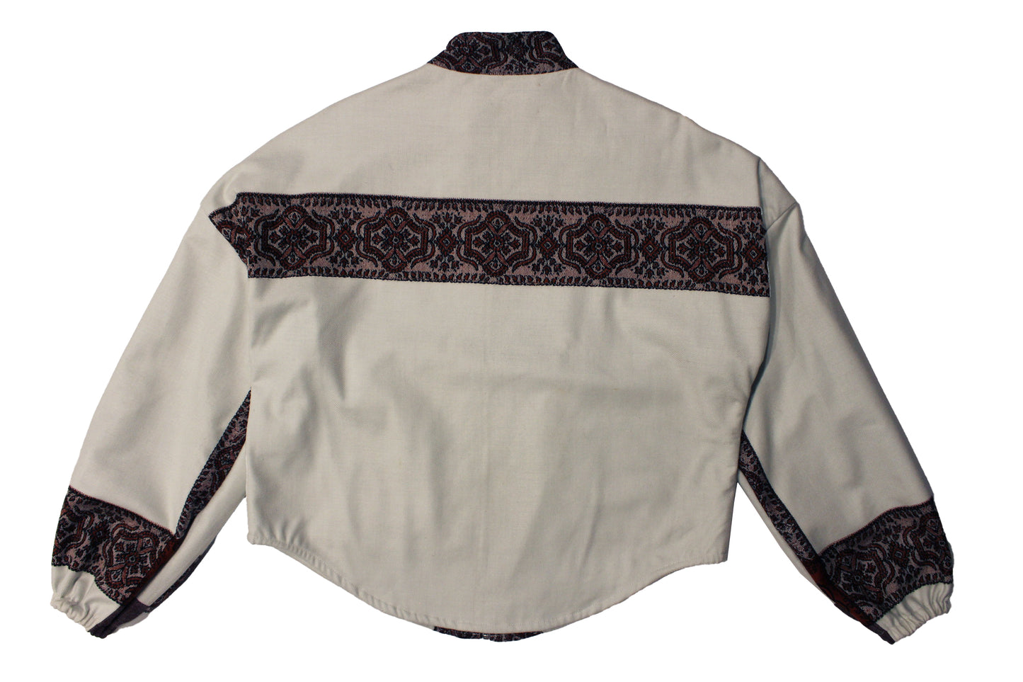 Chanda Jacket - White & Maroon Size 4