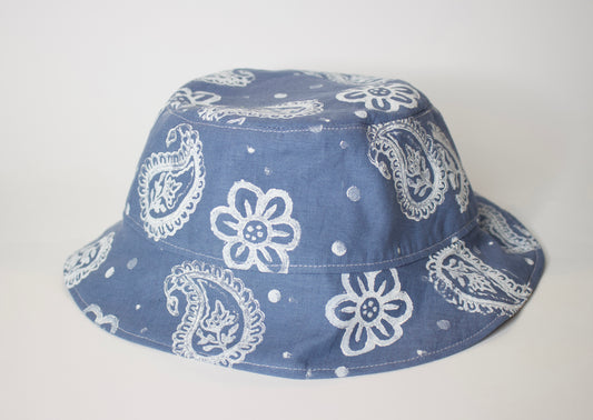 Paisley Punch Bucket Hat - Periwinkle Blue