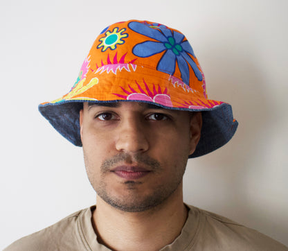 Flower Power Reversible Bucket Hat