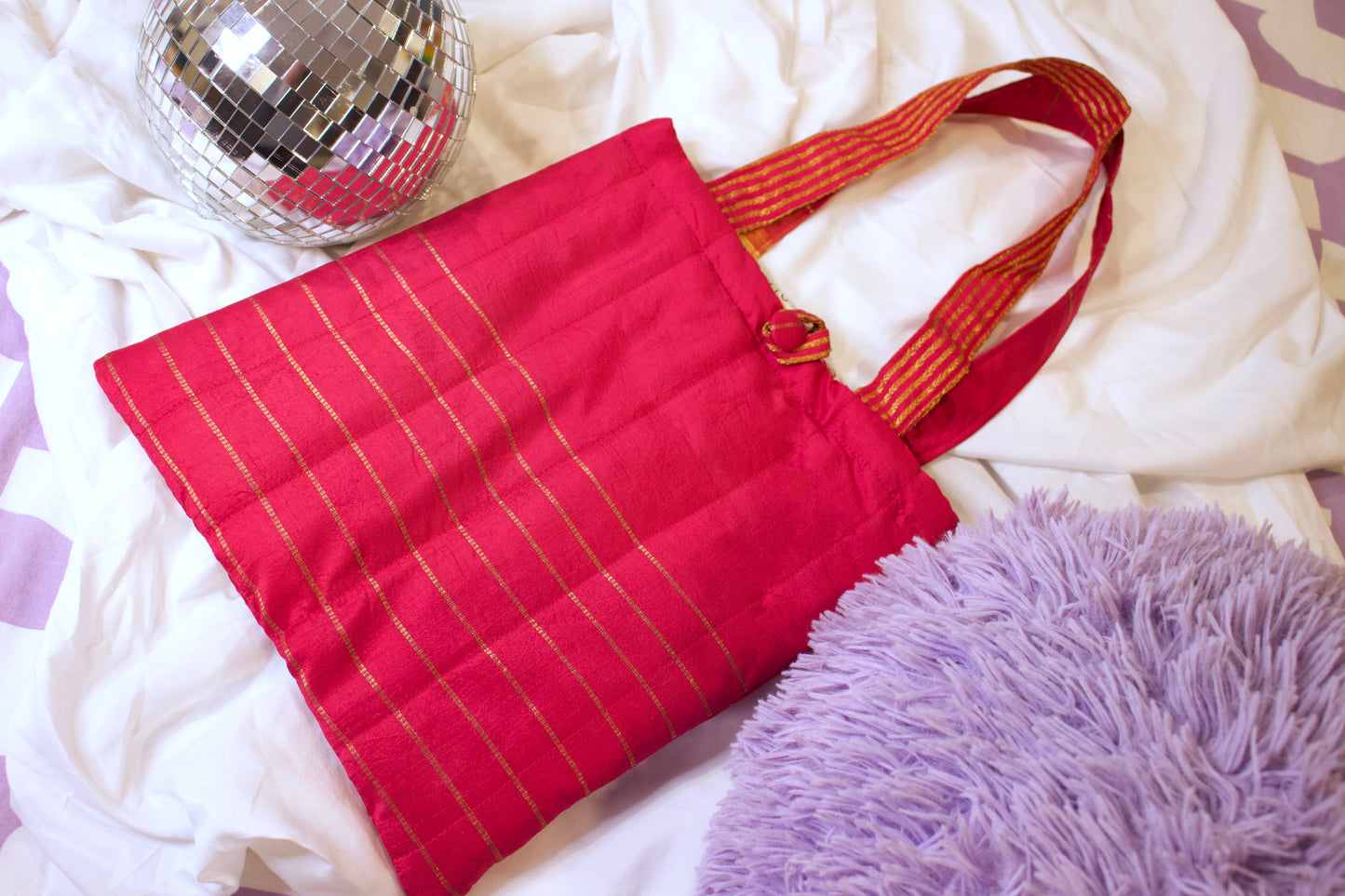 Mini Sari Tote - Hot Pink