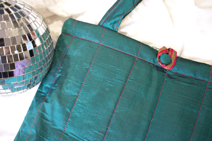 Sari Tote Bag - Peacock Green