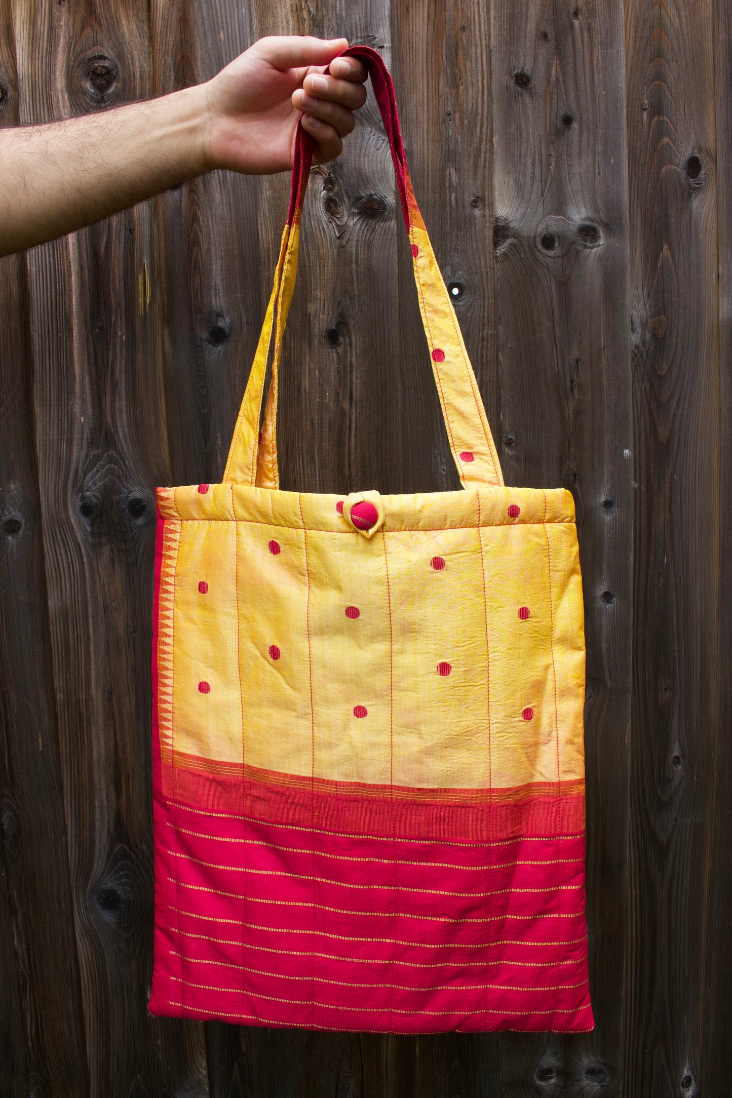 Sari Tote Bag - Pink + Yellow