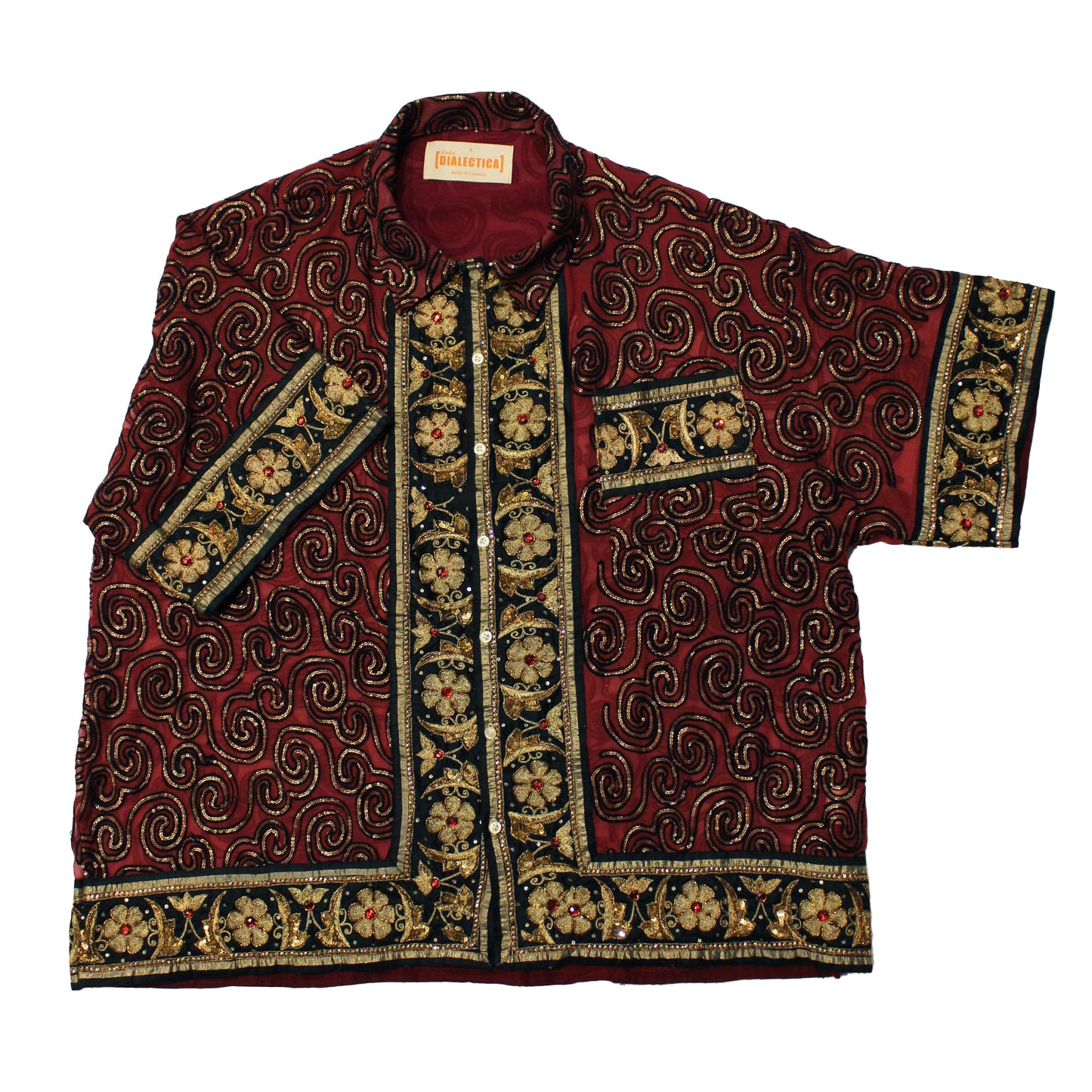 Akshara Shirt - Red Swirl Size 8