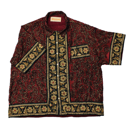 Akshara Shirt - Red Swirl Size 8