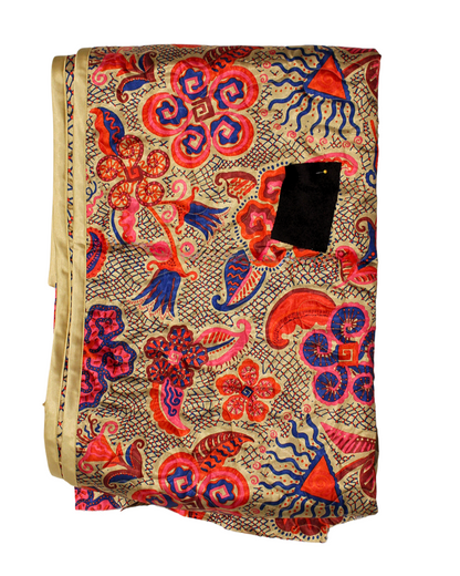Warm Floral + Maroon Fabric