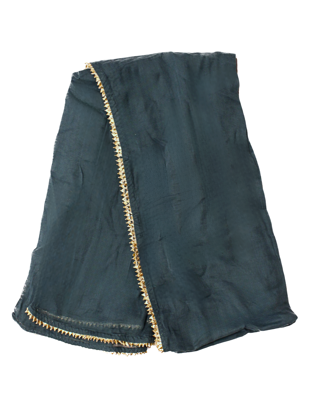 Blue + Metallic Border Fabric