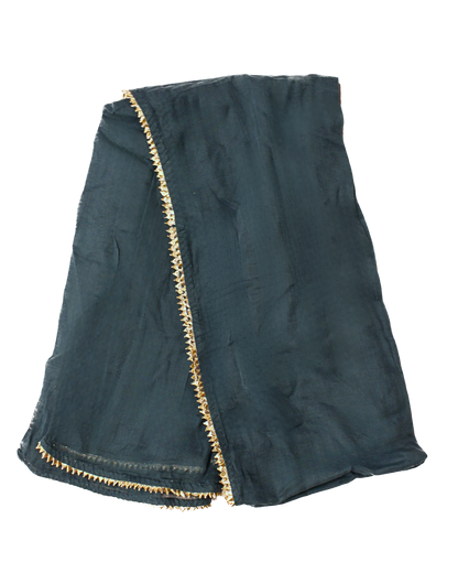 Blue + Metallic Border Fabric