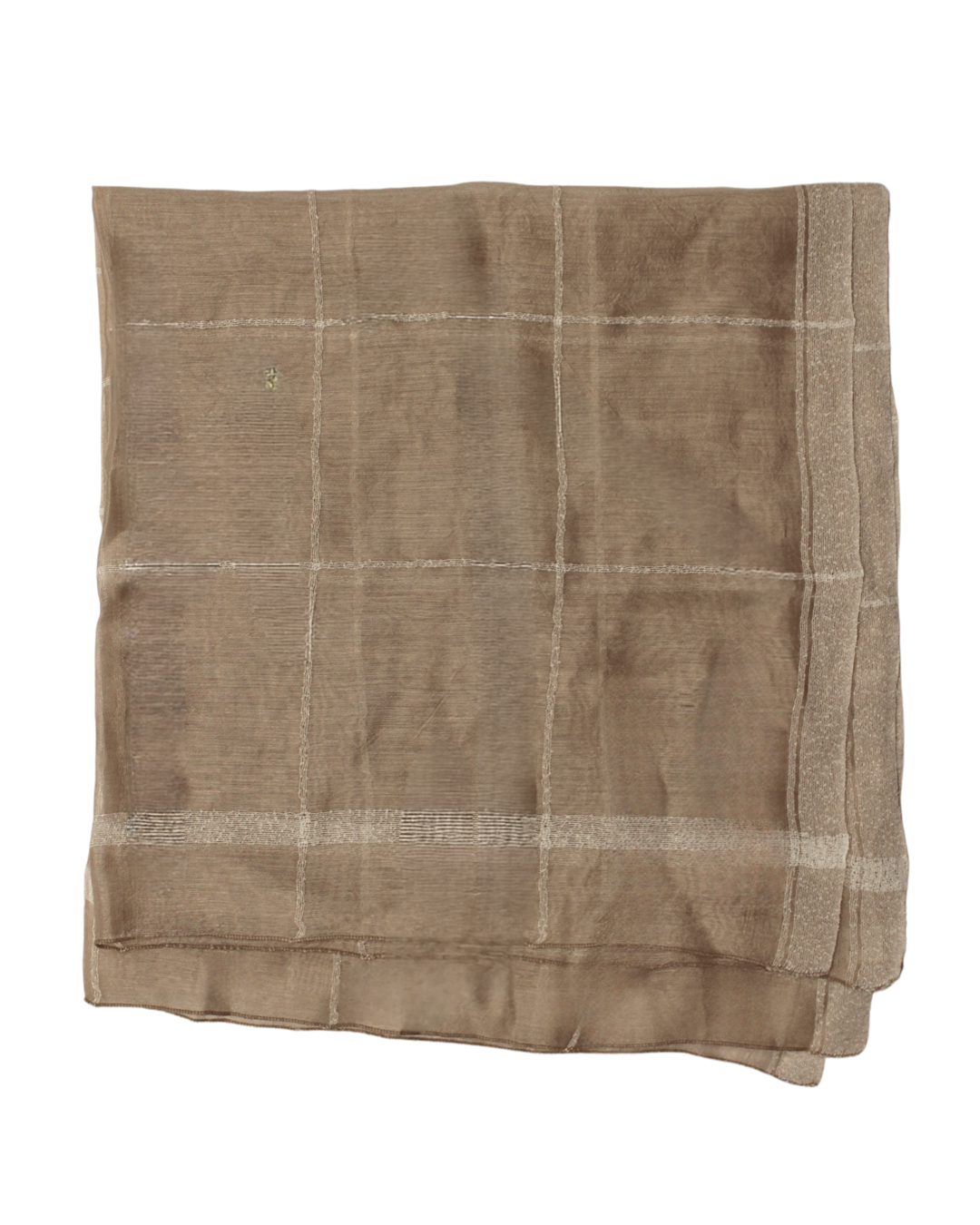 Beachy Beige Grid Fabric