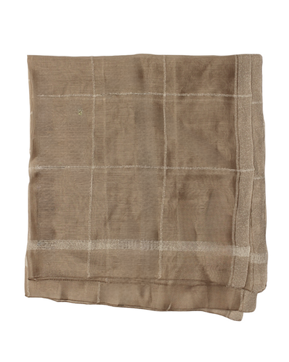 Beachy Beige Grid Fabric
