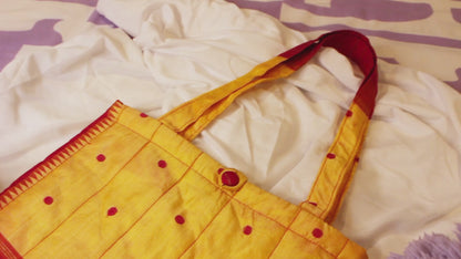 Sari Tote Bag - Pink + Yellow