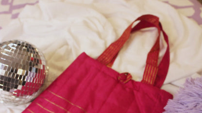 Mini Sari Tote - Hot Pink