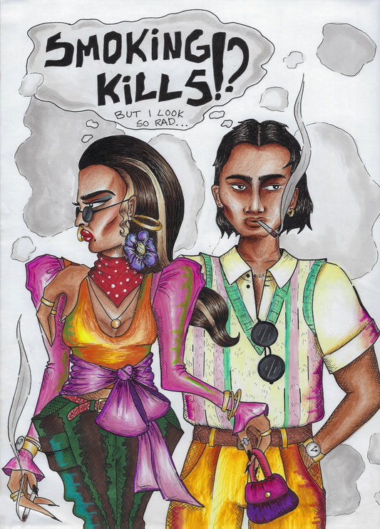 Smoking Kills 9"x12" Art Print